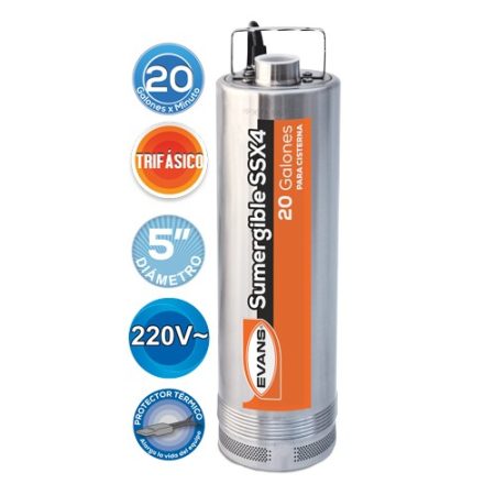 Bomba de Cisterna 1.5 HP 3F INOX. | SSX4ME0150G-I - Imagen 2