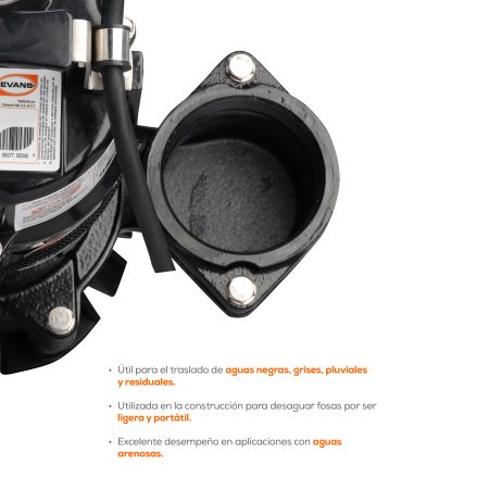 Bomba de Efluentes 1/2 HP | SE2ME050G-F - Imagen 2