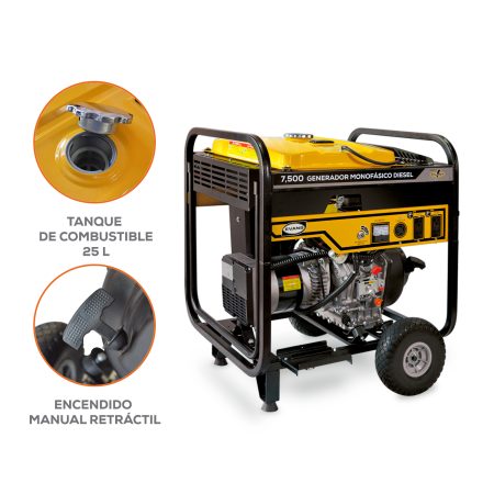 Generador 7 000 Watts Diesel | G75MD1200THAE - Imagen 3