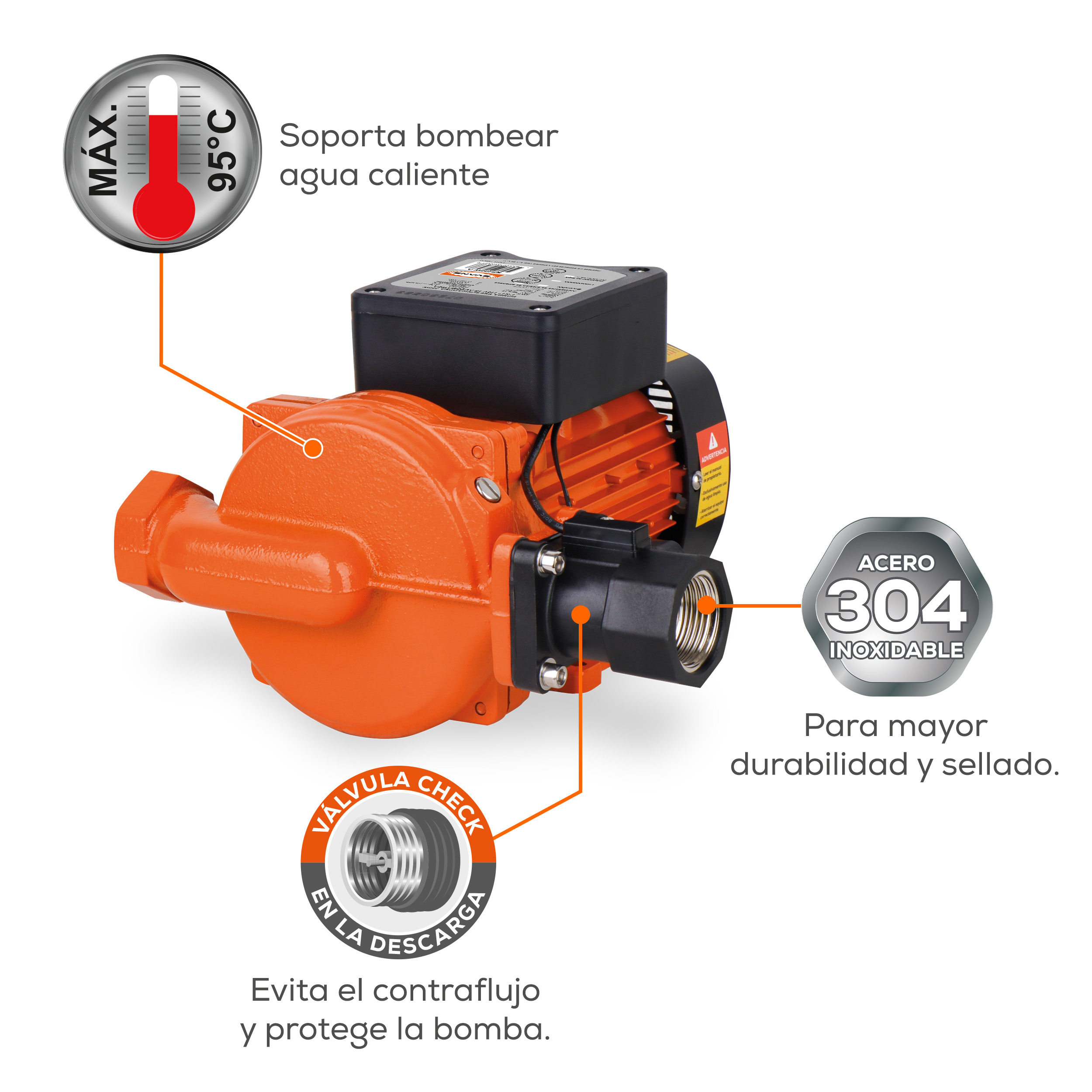 Bomba de 600 Watts automática. | BP600W-A - Imagen 2