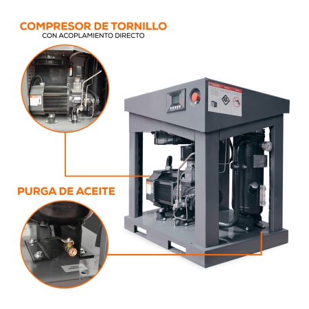 Compresor de tornillo 7.5 HP 220 V | CT220ME0750-500 - Imagen 3