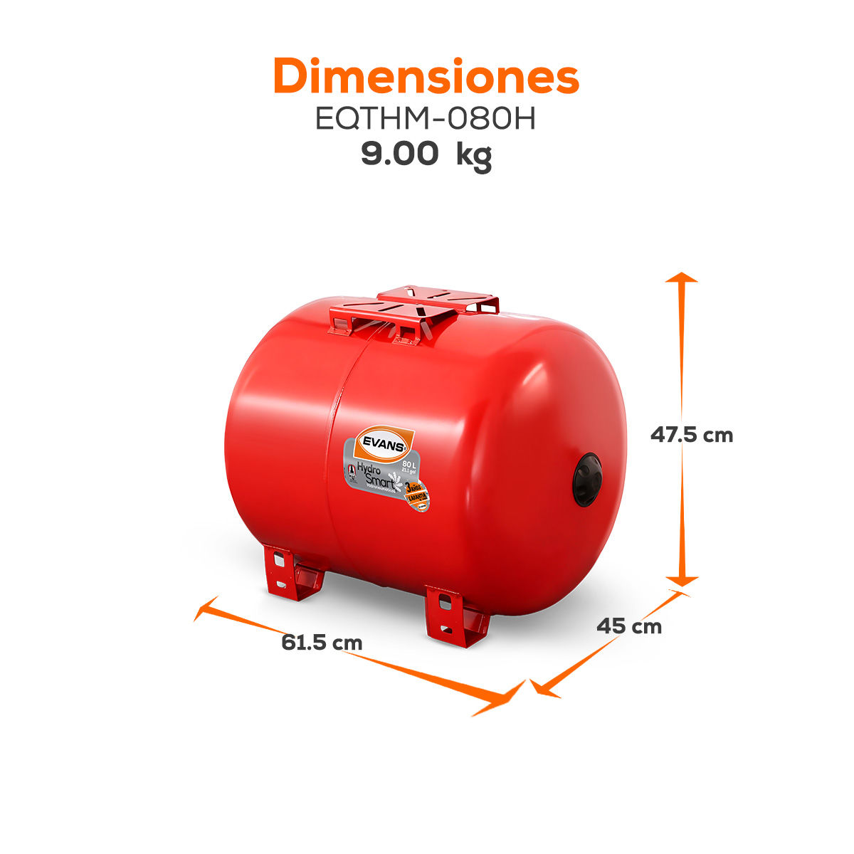 Tanque Horizontal de 80 L | EQTHM-080H - Imagen 6