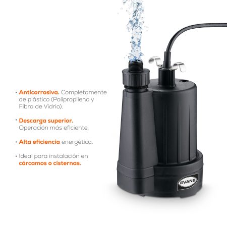 Bomba para fuente 1/3 HP | AQUA250W - Imagen 2