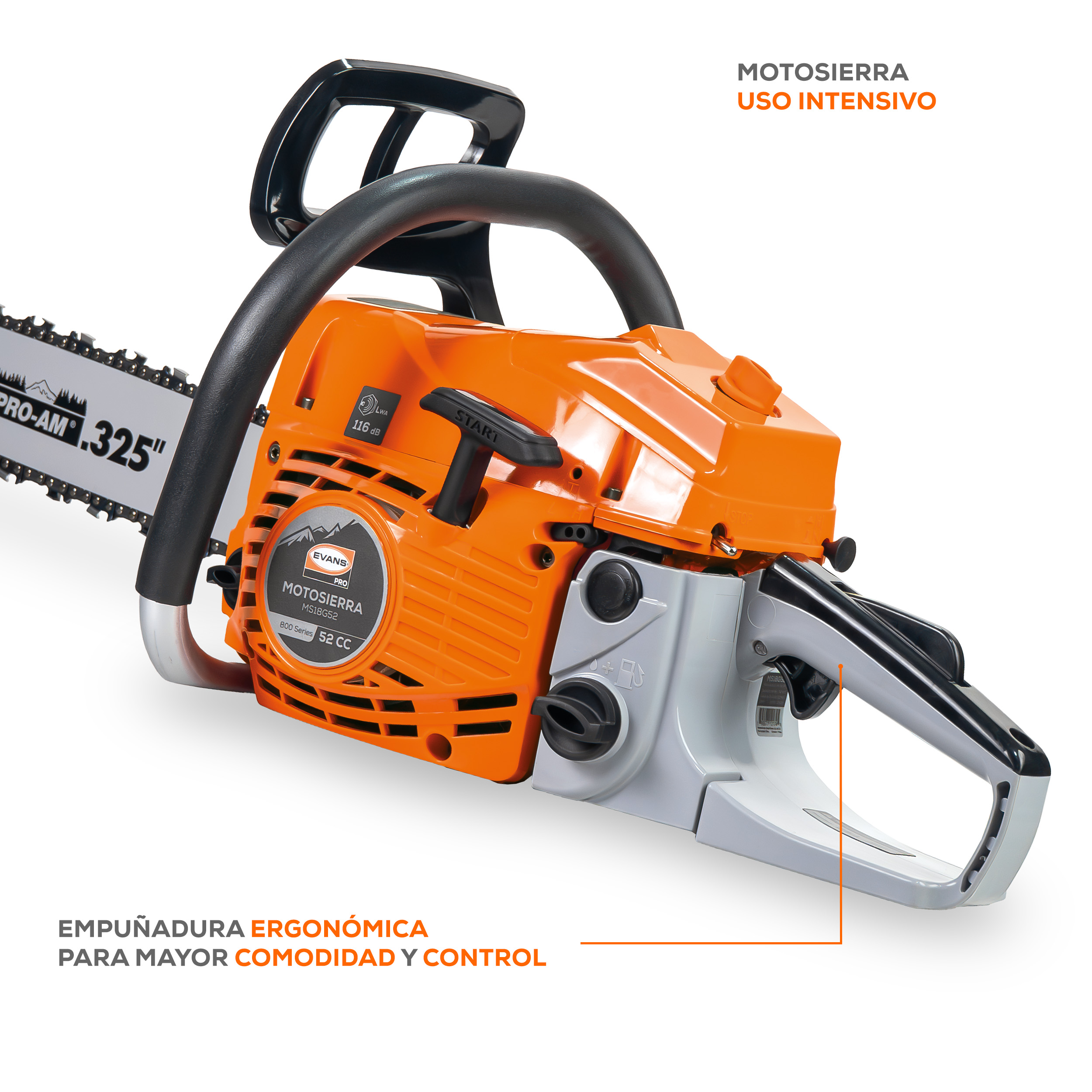 Motosierra 18" 52cc | MS18G52 - Imagen 3