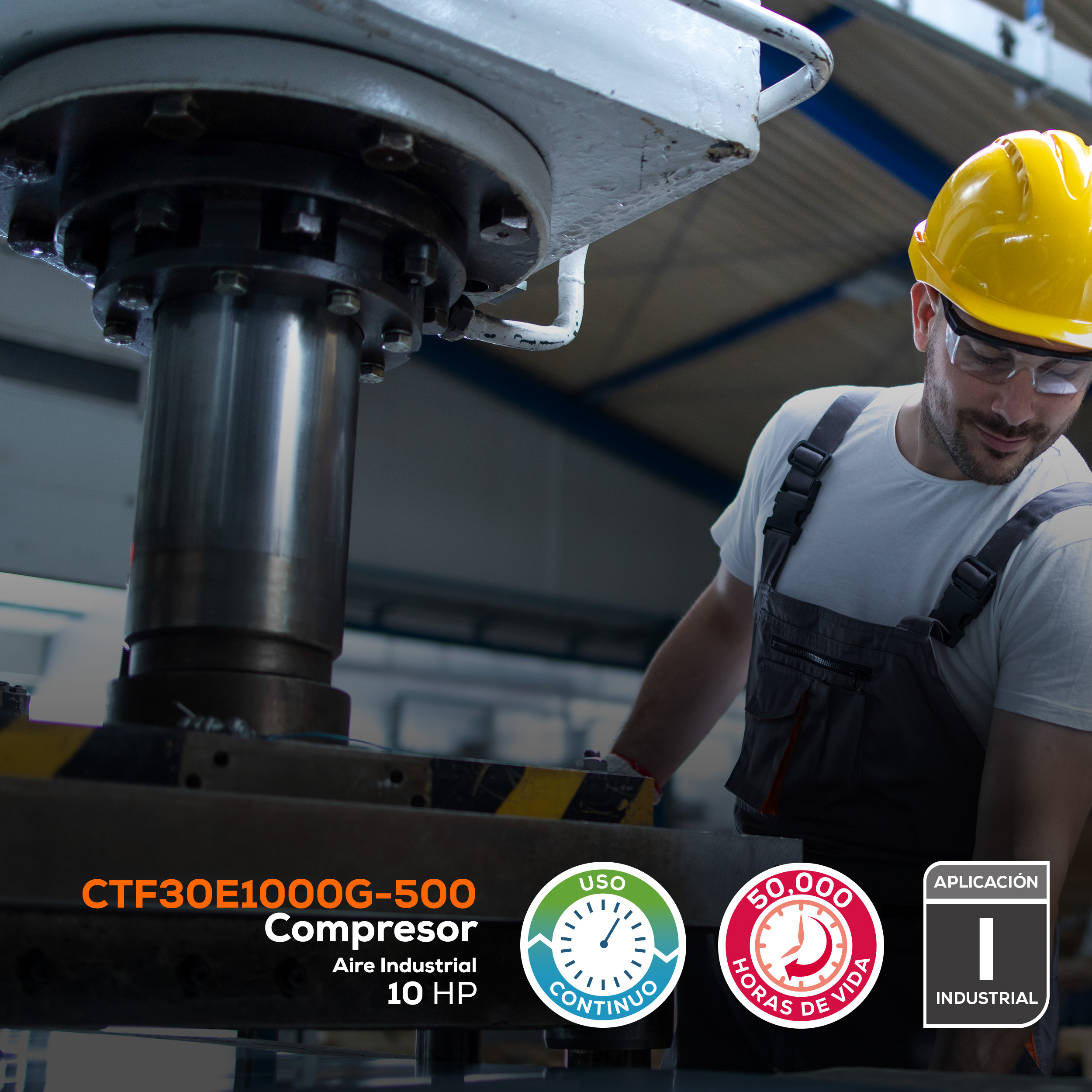 Compresor 10HP 500L 220V - Imagen 6