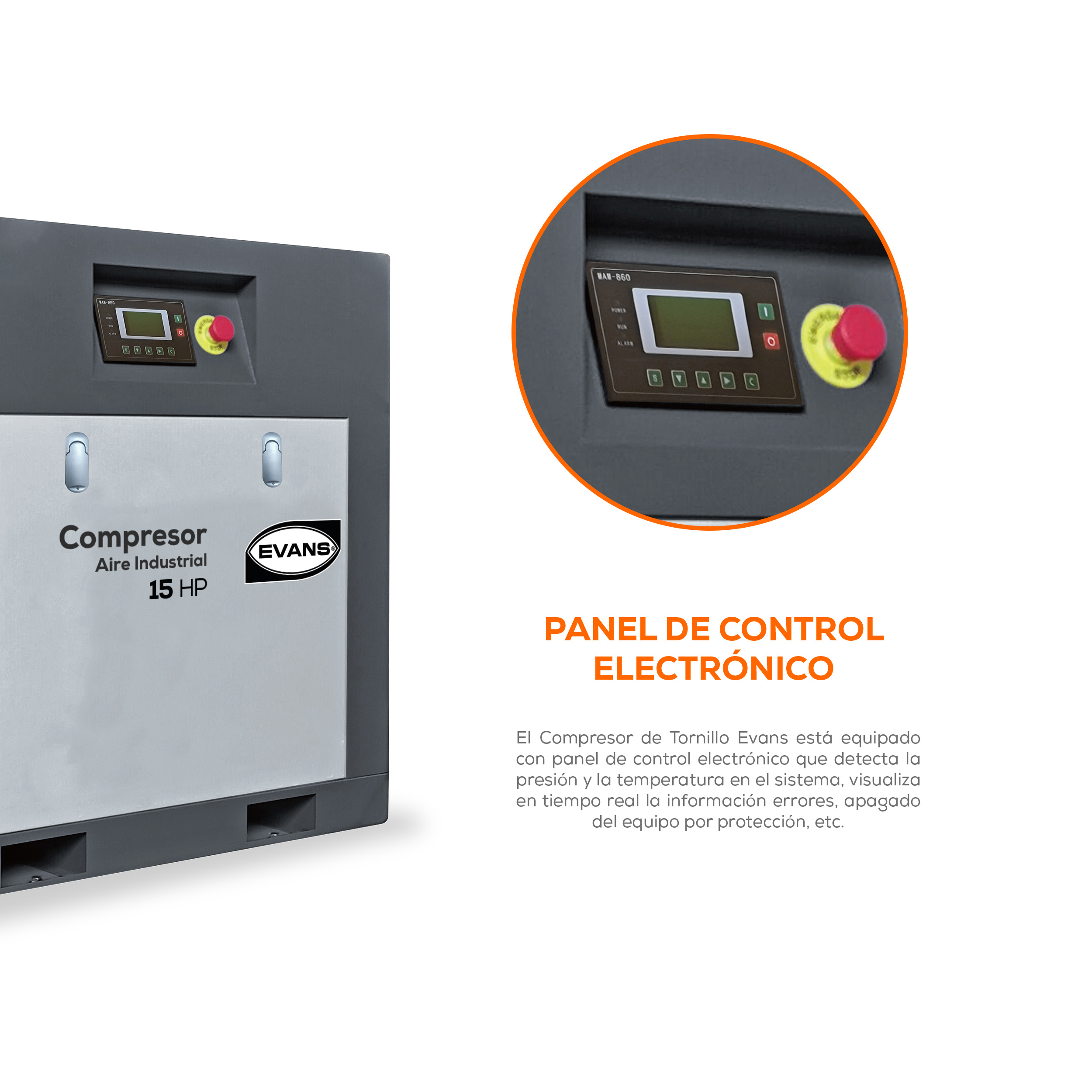 Compresor de tornillo 15HP 220V - Imagen 4