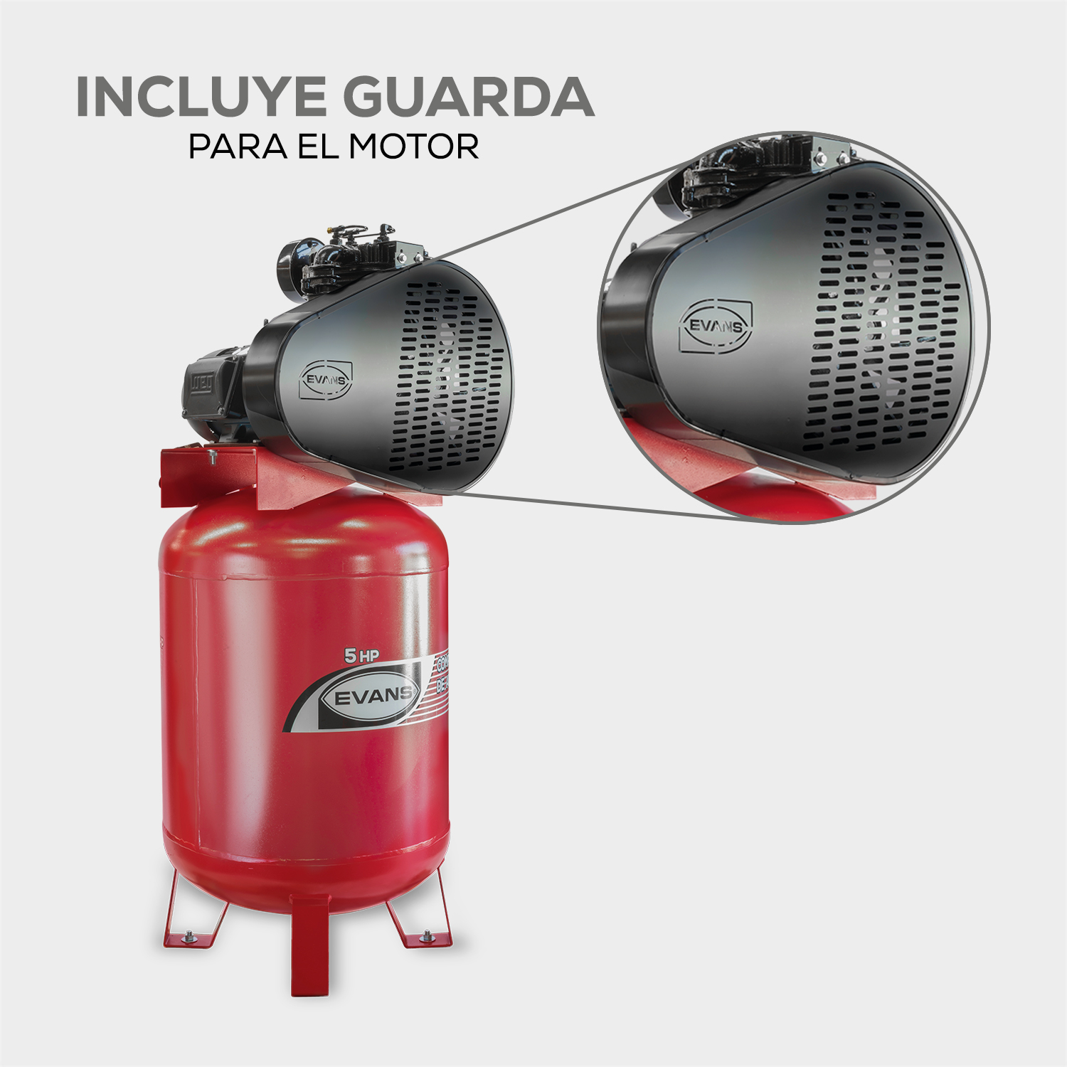 Compresor 2 etapas 5HP 300L - Imagen 3