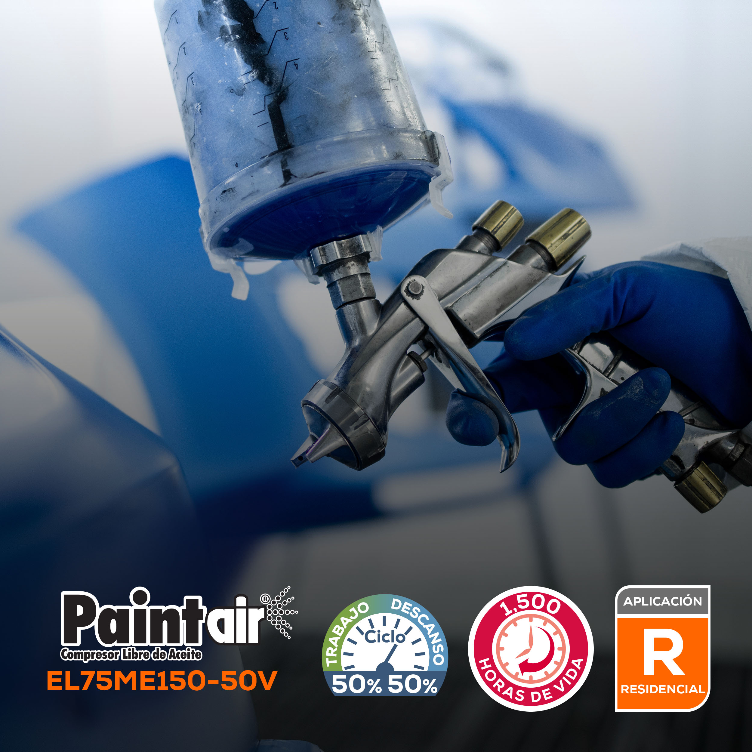 PaintAir 1.5HP 50L 120V - Imagen 4