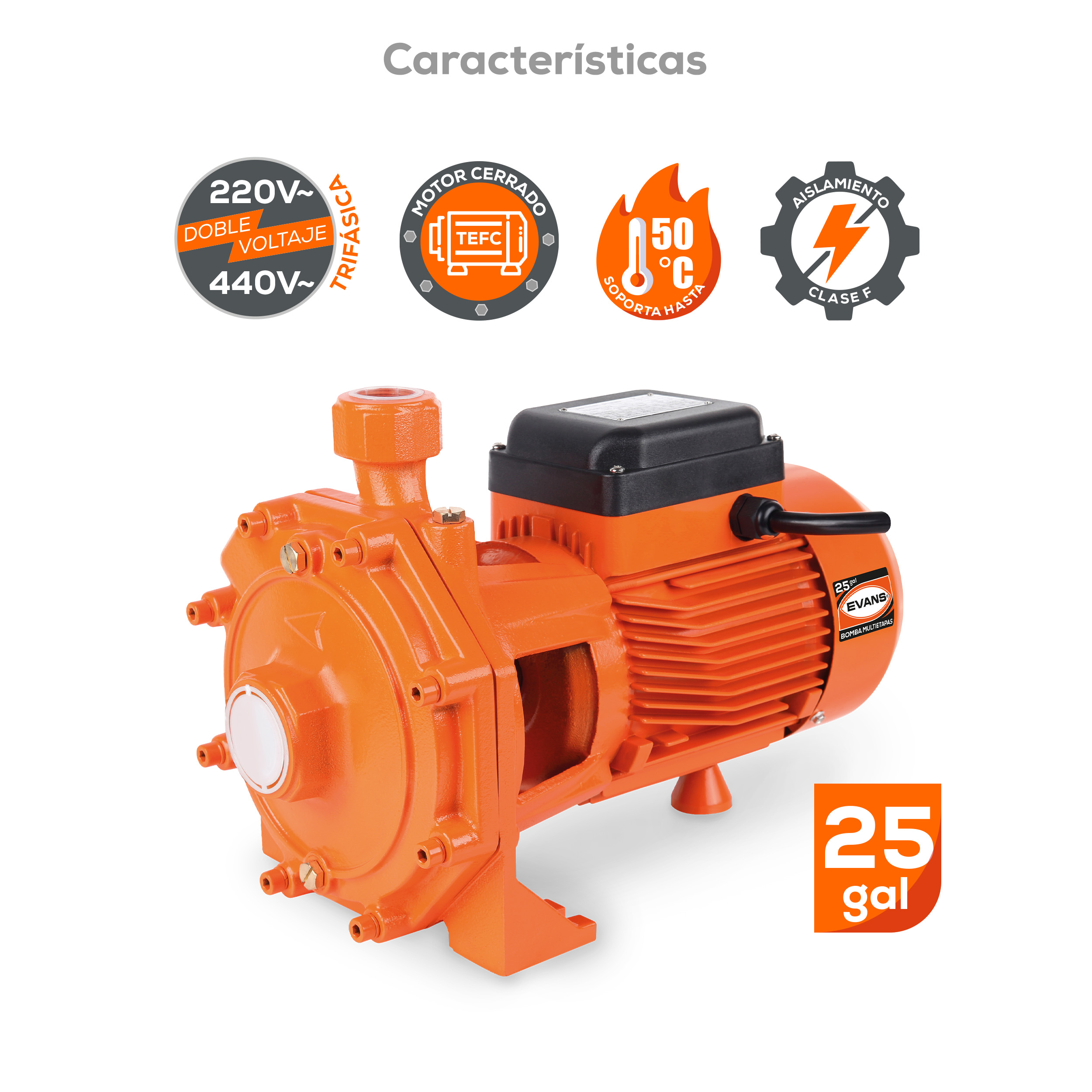 Bomba multietapas 25GPM 2 HP - Imagen 4