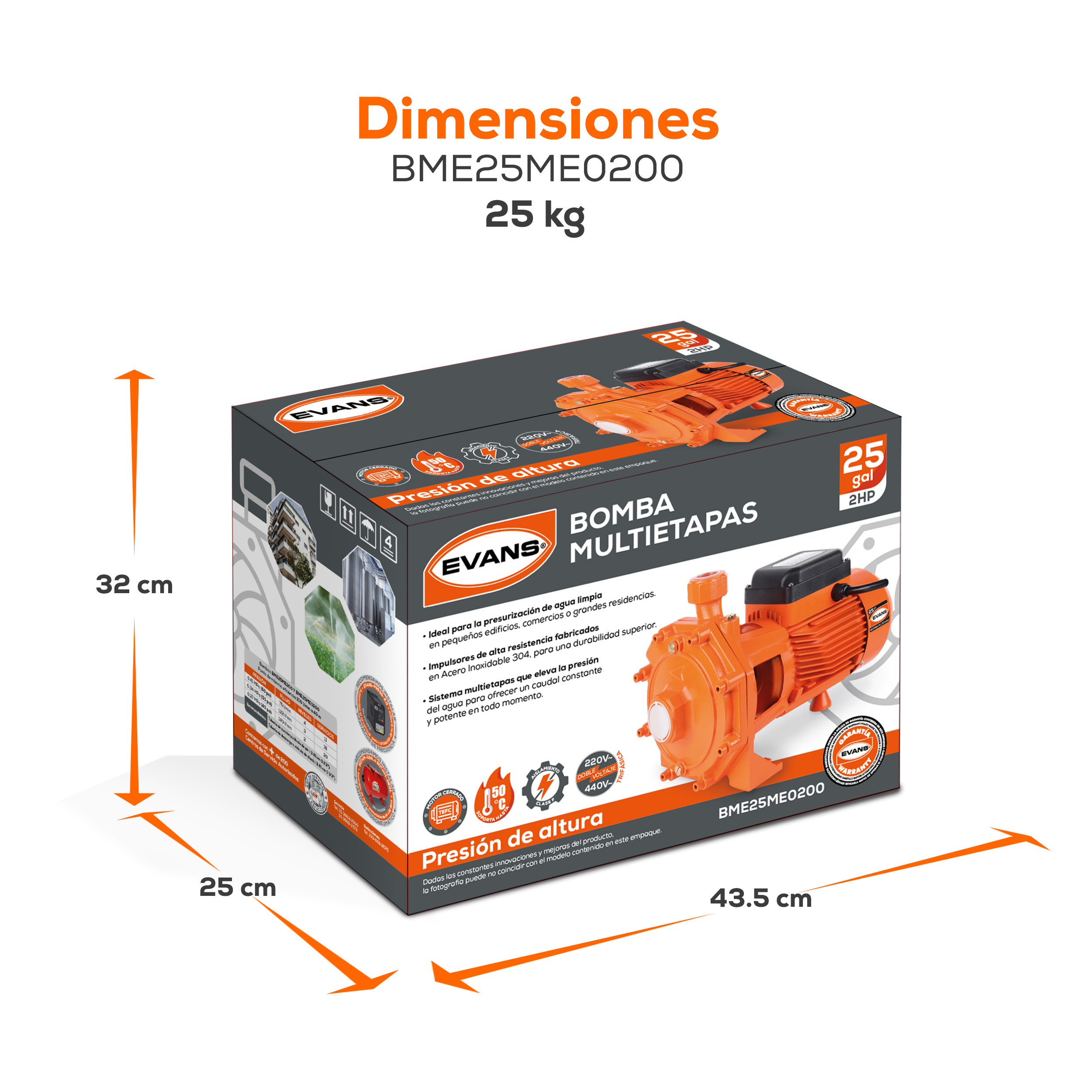 Bomba multietapas 25GPM 2 HP - Imagen 7