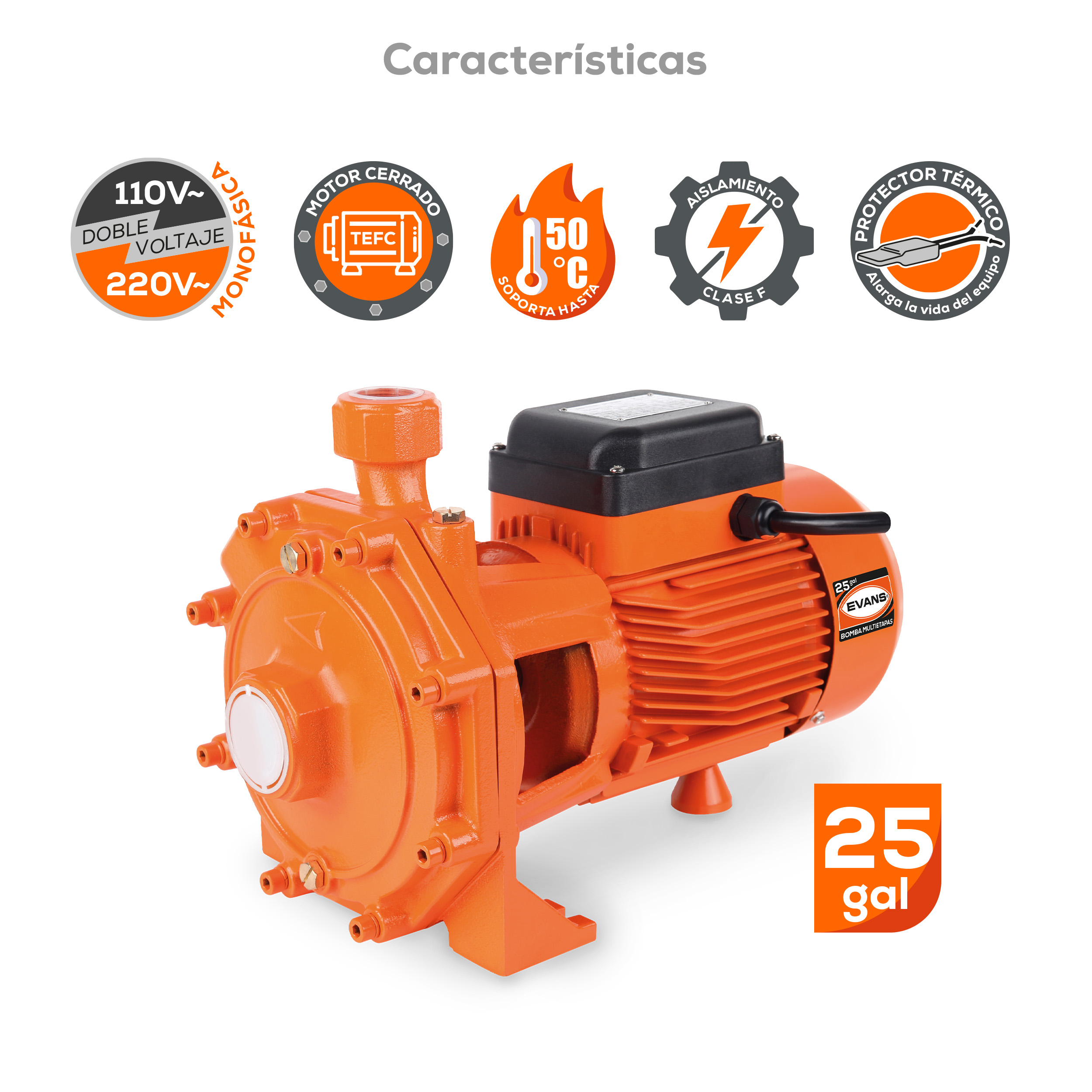 Bomba multietapas 25GPM 1.5 Hp - Imagen 4