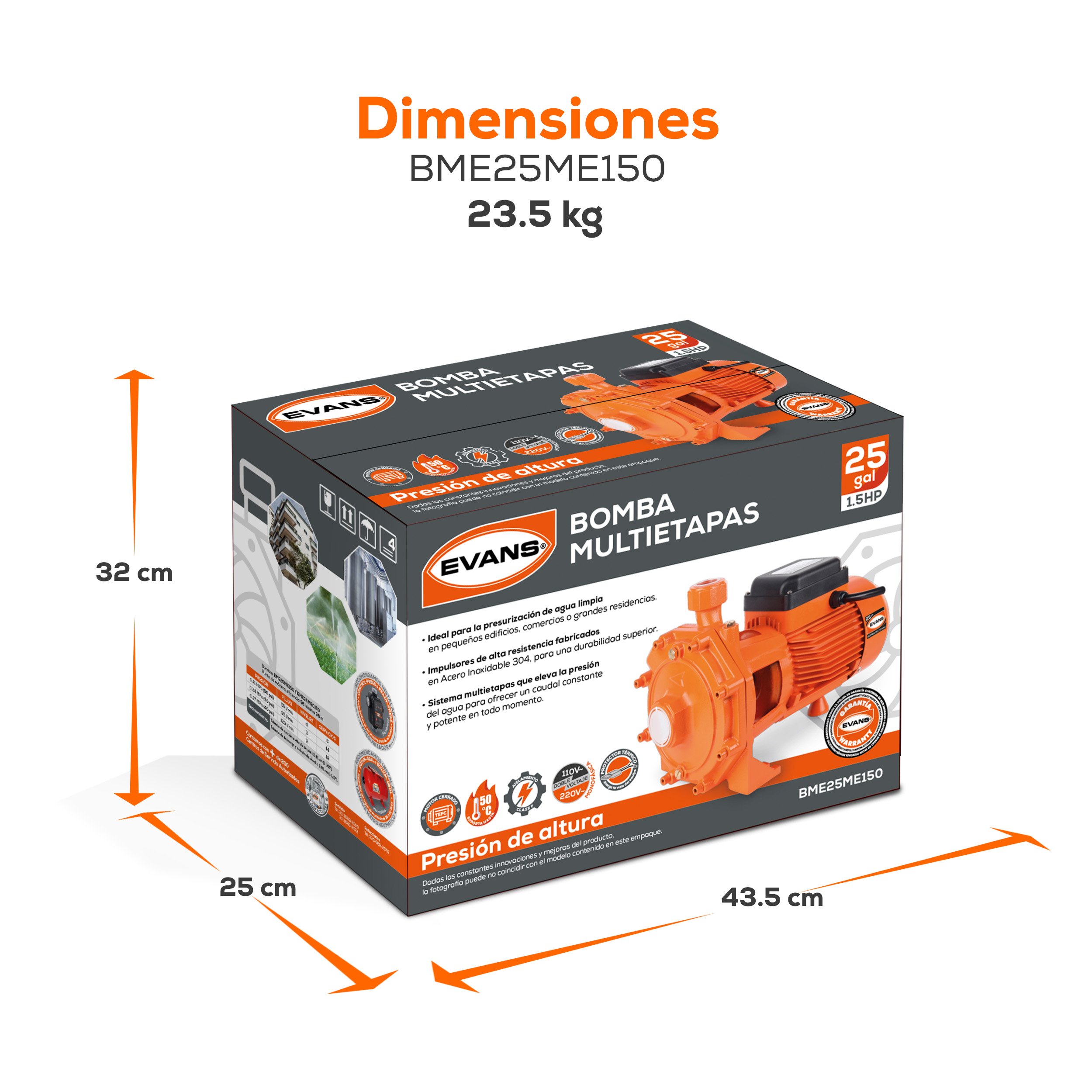 Bomba multietapas 25GPM 1.5 Hp - Imagen 7