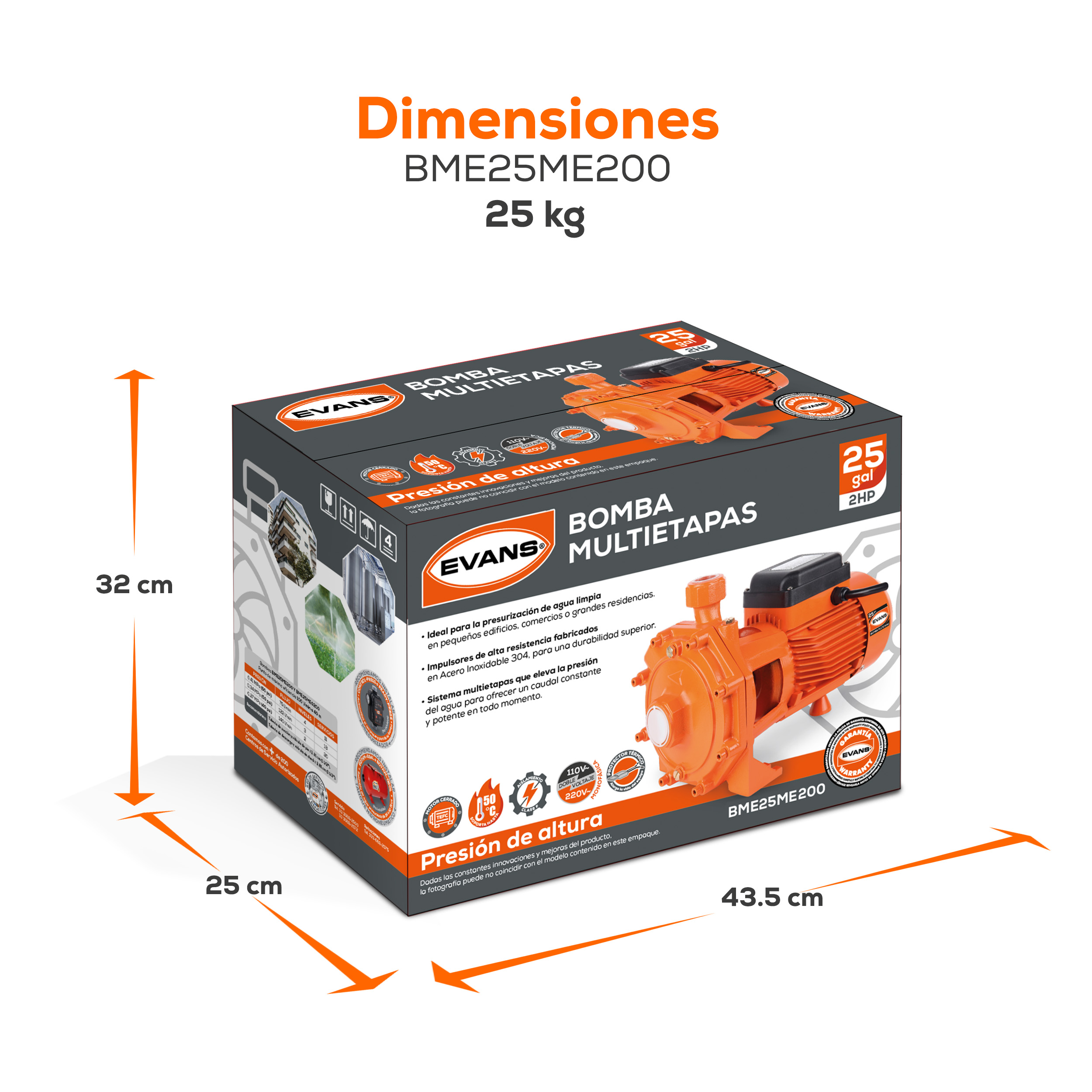 Bomba multietapas 25GPM 2 HP - Imagen 7