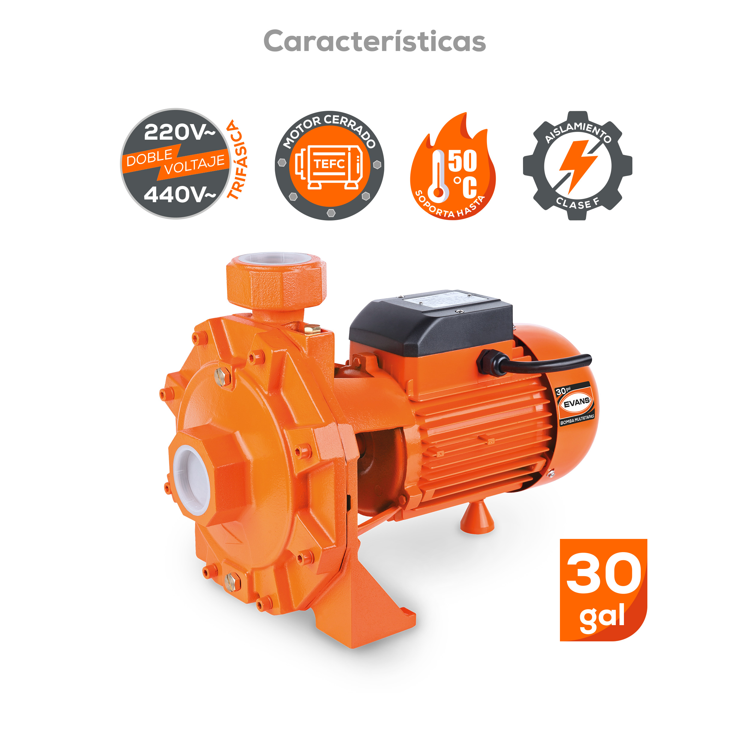 Bomba multietapas 30GPM 3 HP - Imagen 4