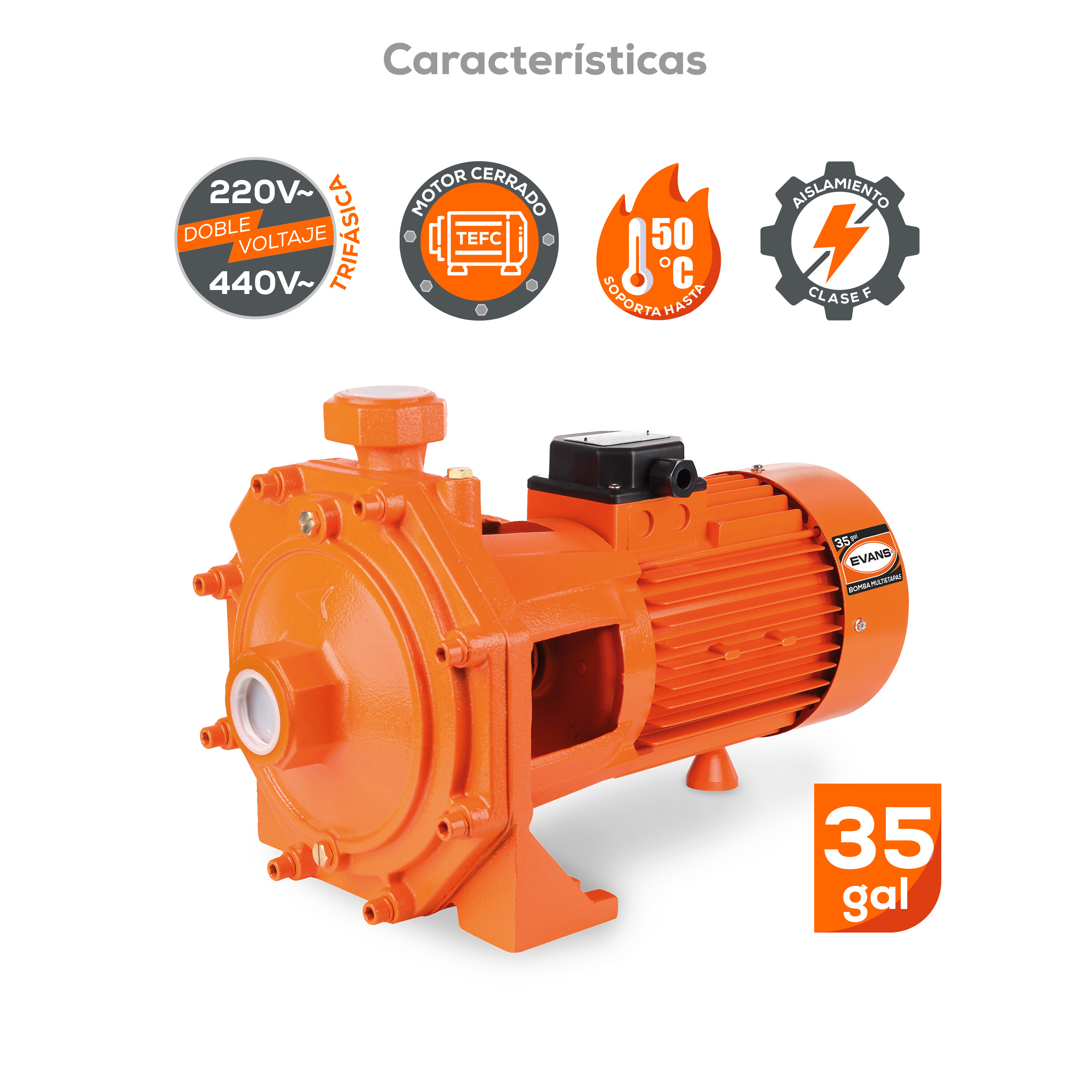 Bomba multietapas 35GPM 5 HP - Imagen 4