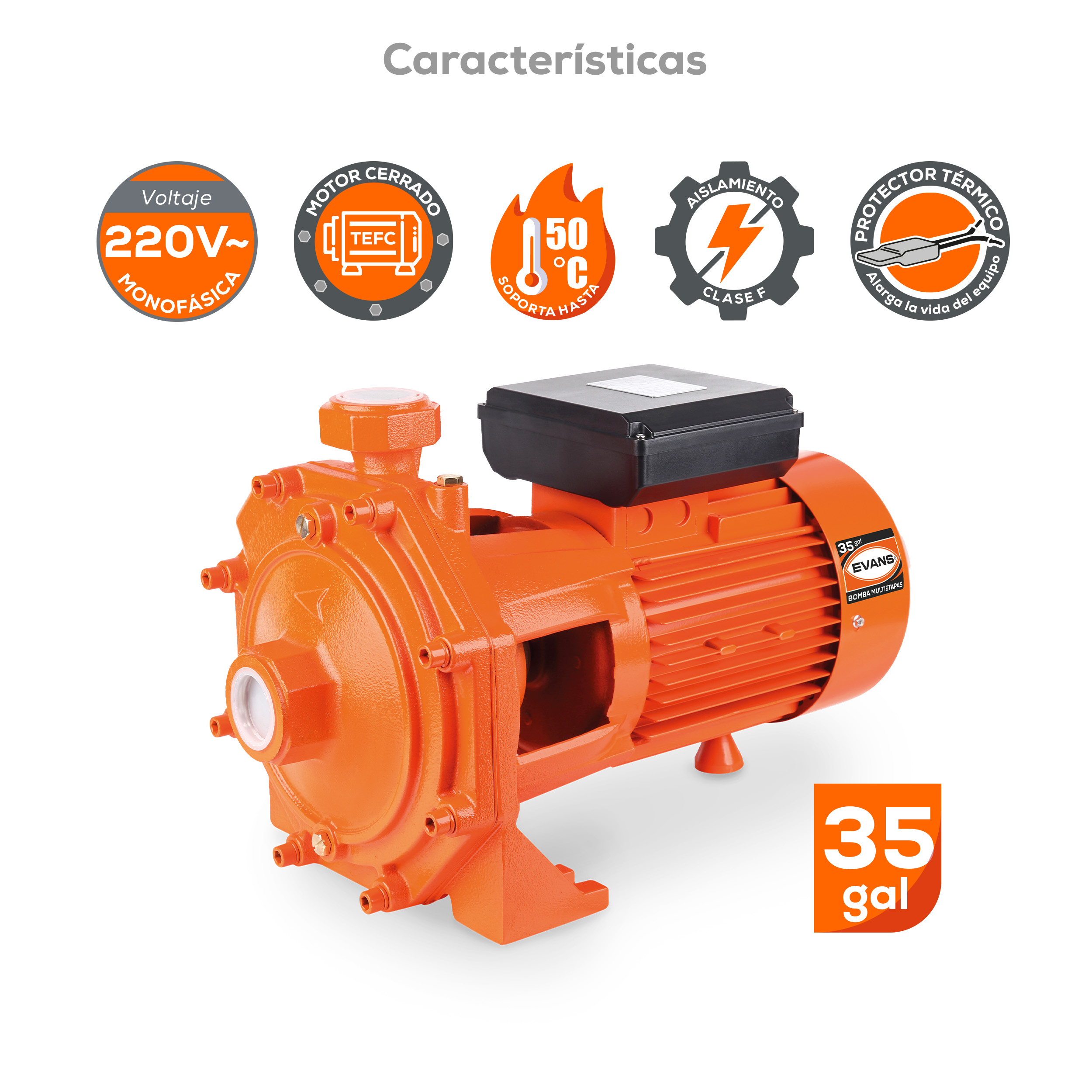 Bomba multietapas 35GPM 5 HP - Imagen 4