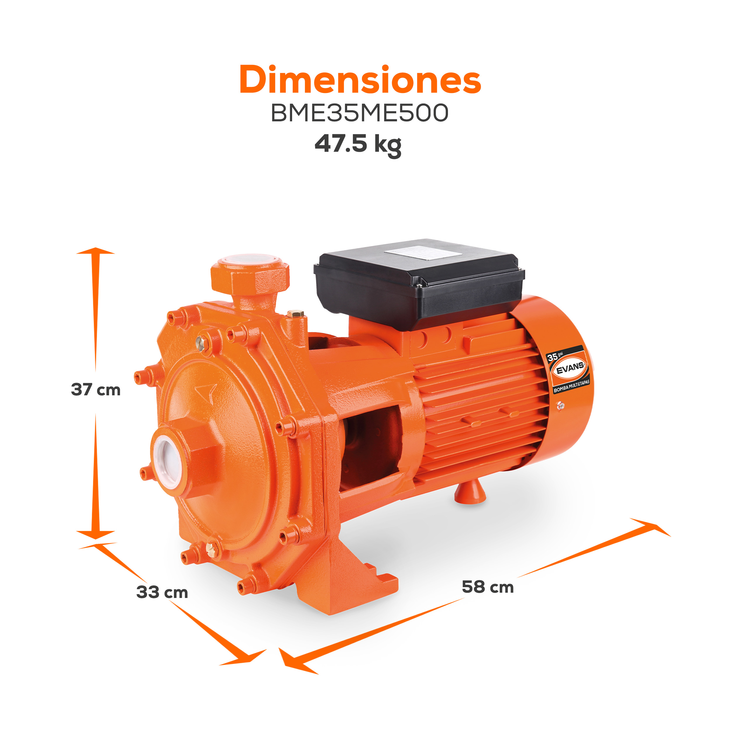 Bomba multietapas 35GPM 5 HP - Imagen 7