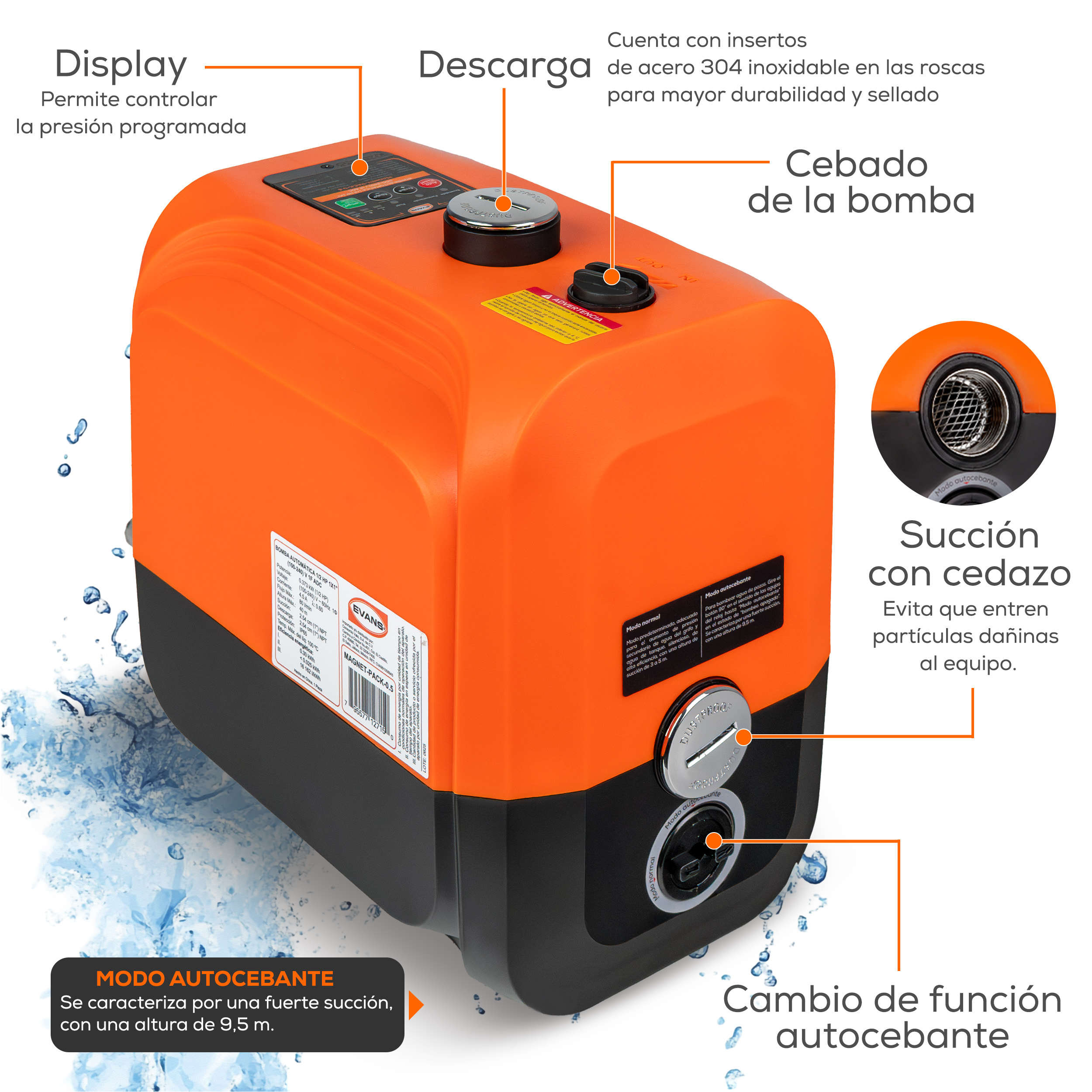 Bomba automática 1/2 Hp - Imagen 7