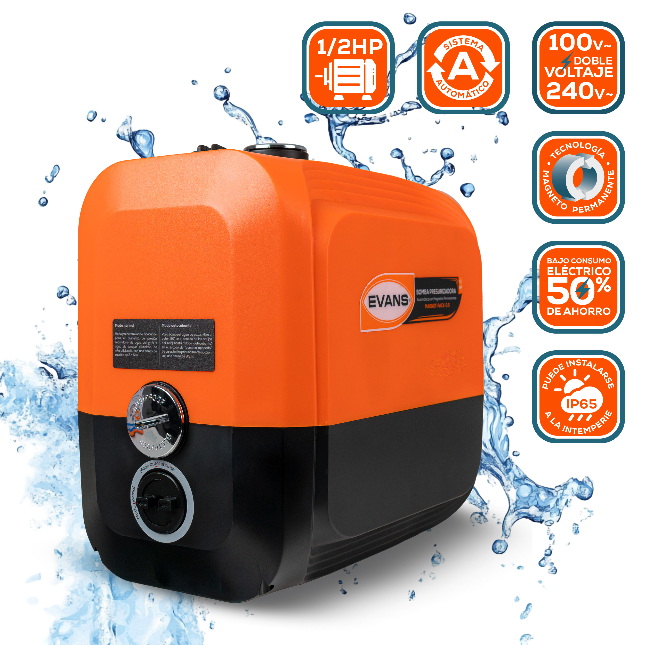 Bomba automática 1/2 Hp - Imagen 3