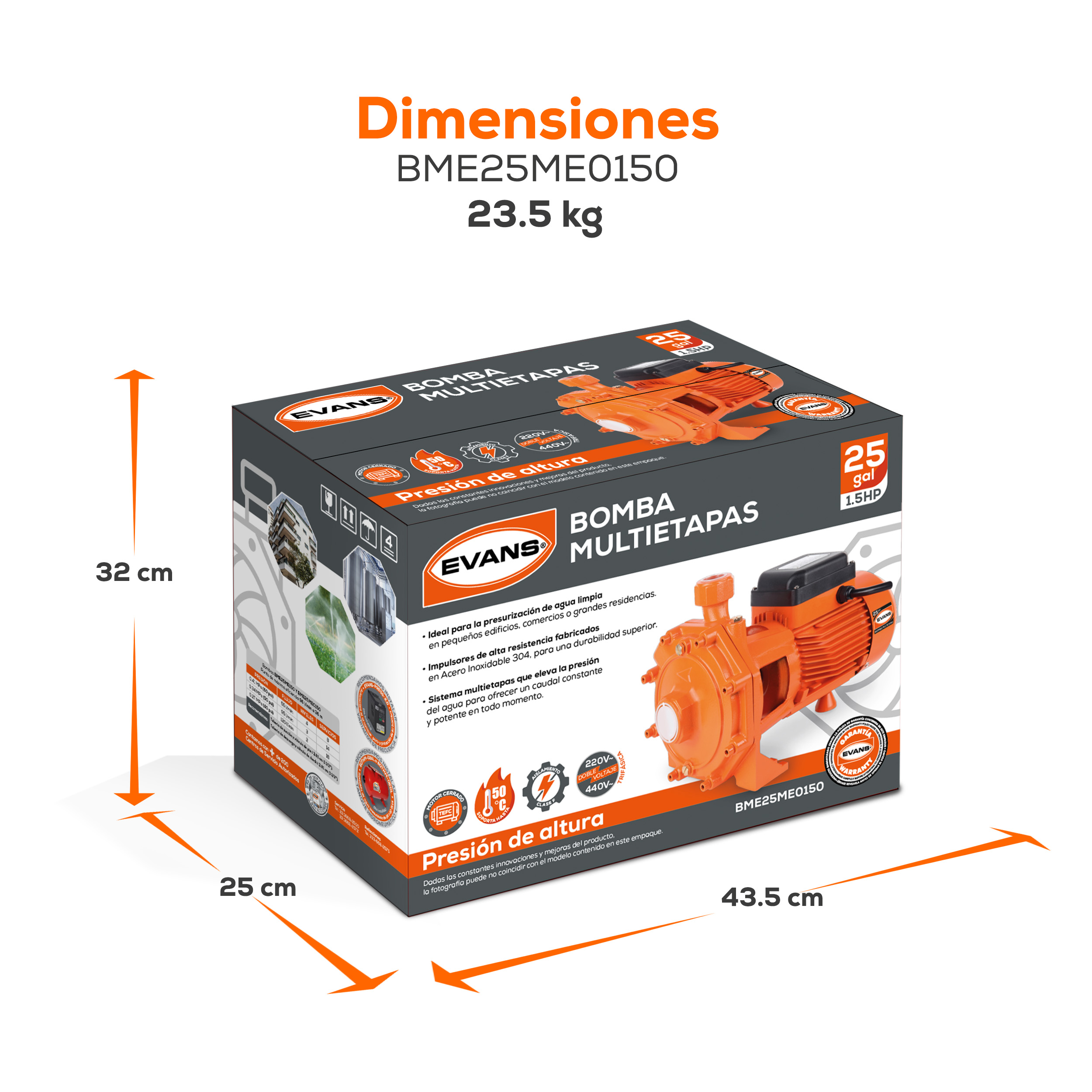 Bomba multietapas 25GPM 1.5 Hp - Imagen 7