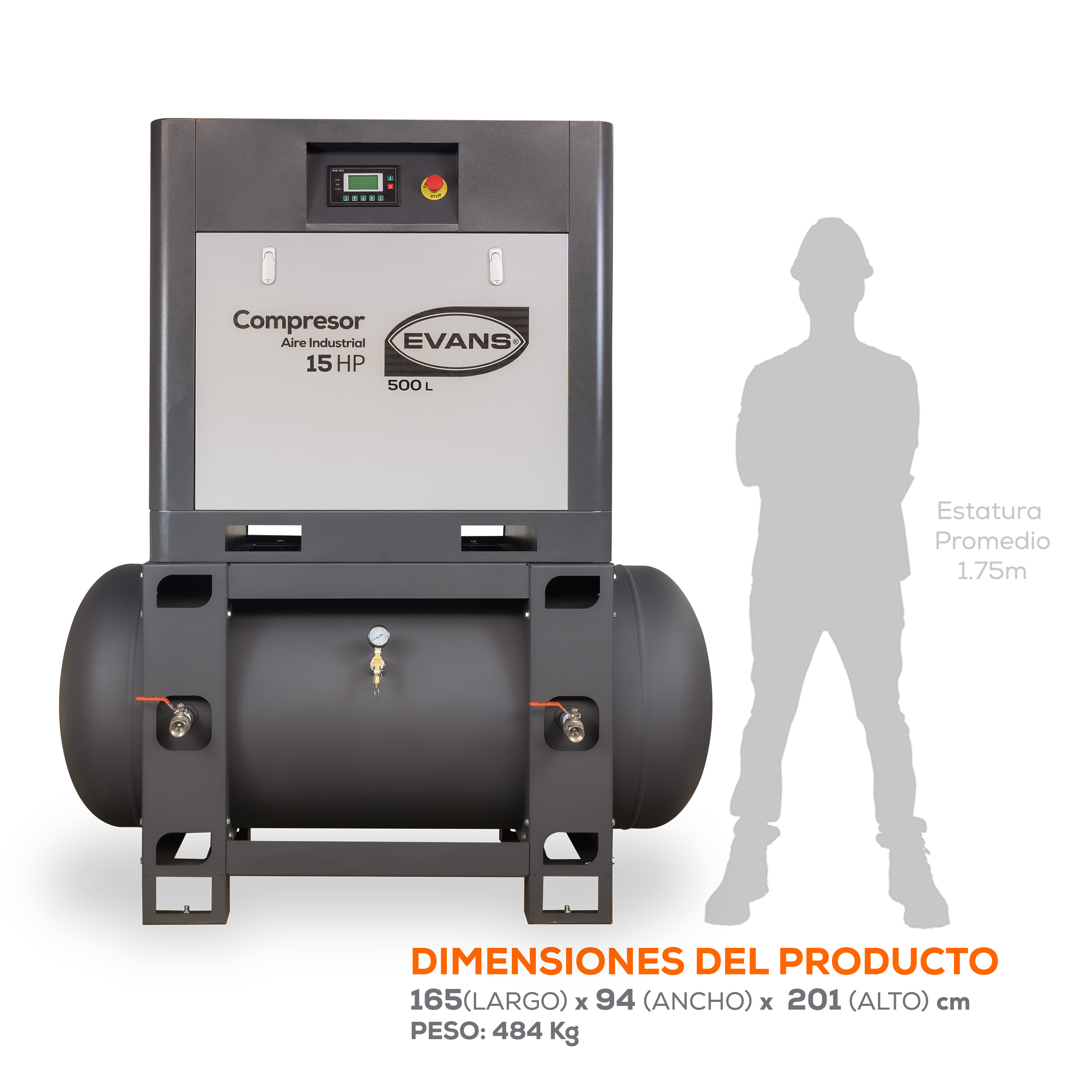Compresor 15HP 500L 220V - Imagen 6